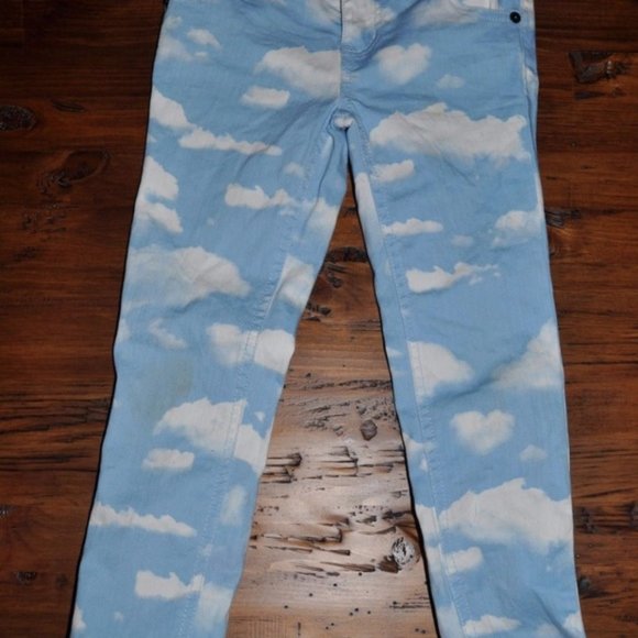 CRAZY 8 Pastel Paris Cloudy Sky Skinny Jeans sz 5 - Picture 3 of 7